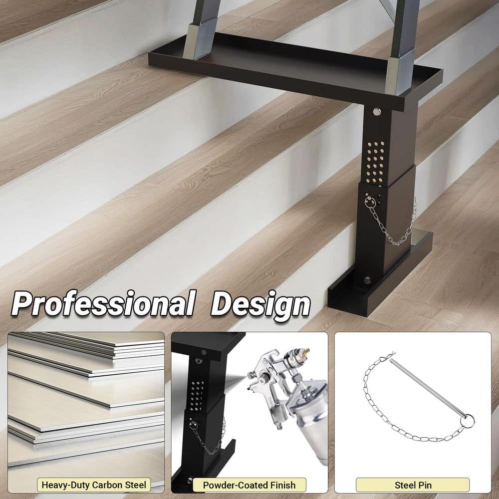 Helhom Ladder Extender with 10.2 in. to 16.5 in. Adjustable Height for Stairs, Non-Slip Ladder Leveler for Extension Ladders (3)