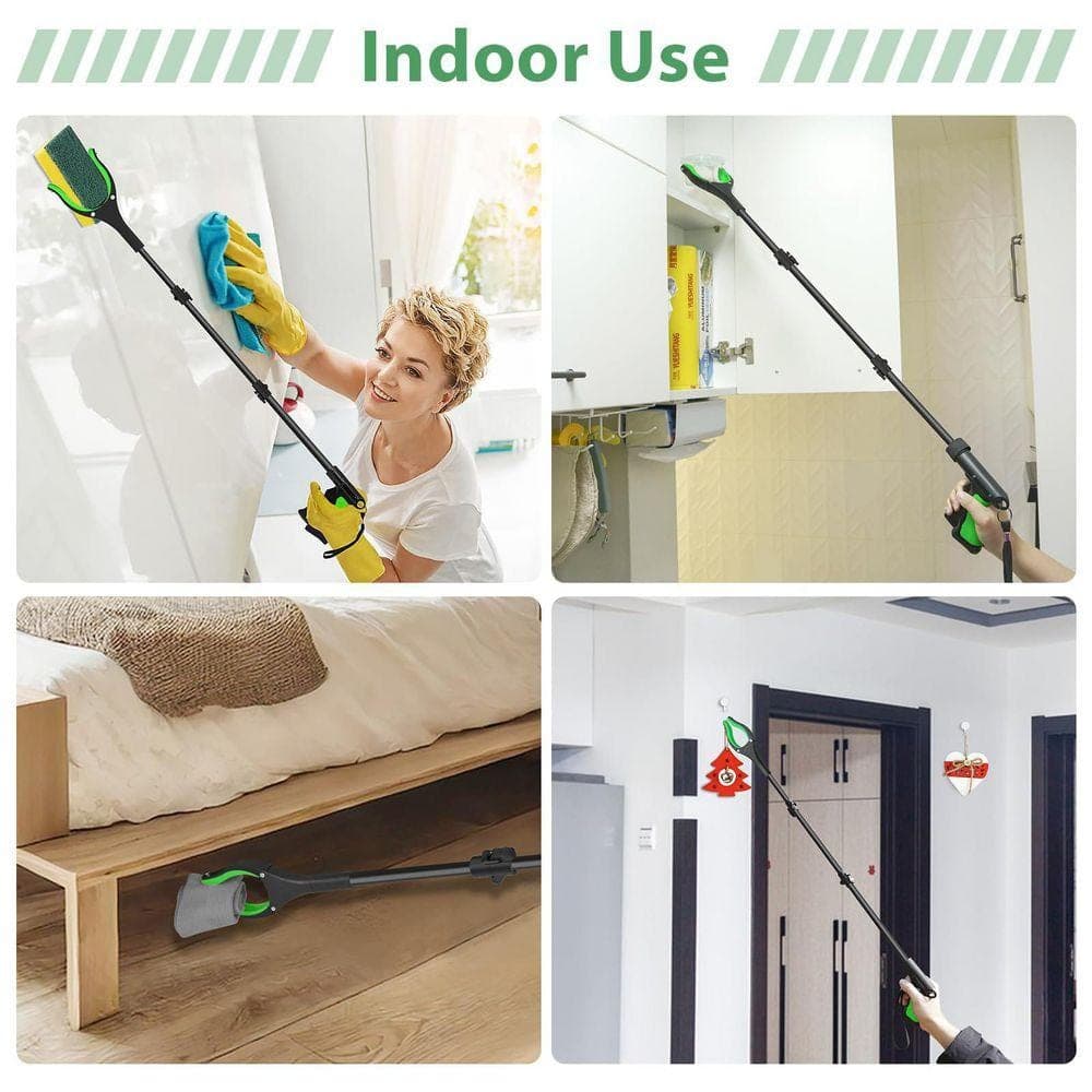 Justincity Extra Long 52 in. Foldable Grabber Reacher Tool with 360° Rotating Anti-Slip Jaw and Magnetic Tip for Indoor Outdoor (2)