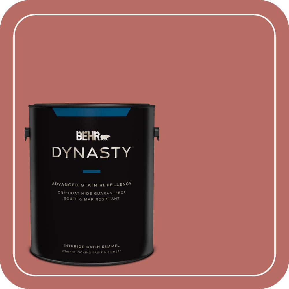 BEHR DYNASTY 1 gal. #MQ4-34 Hacienda Tile One-Coat Hide Satin Enamel Interior Stain-Blocking Paint & Primer