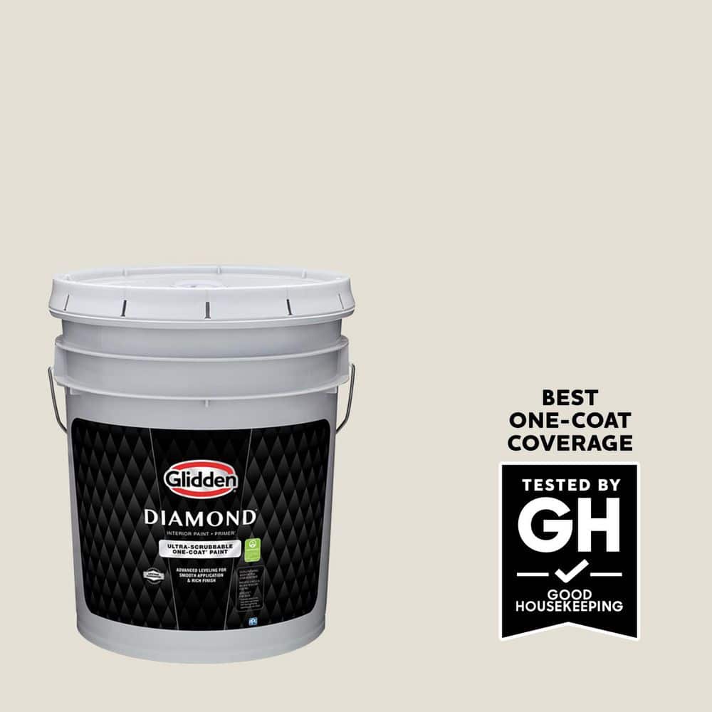 Glidden Diamond 5 gal. PPG1022-1 Hourglass Eggshell Interior Paint with Primer
