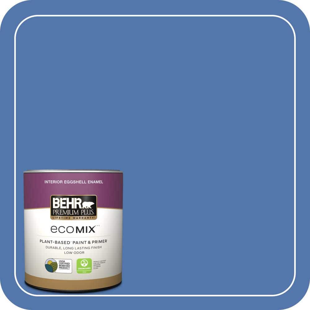 BEHR PREMIUM PLUS 1 qt. #590B-6 Flying Fish Eggshell Enamel EcoMix Plant-Based Interior Paint & Primer (1)