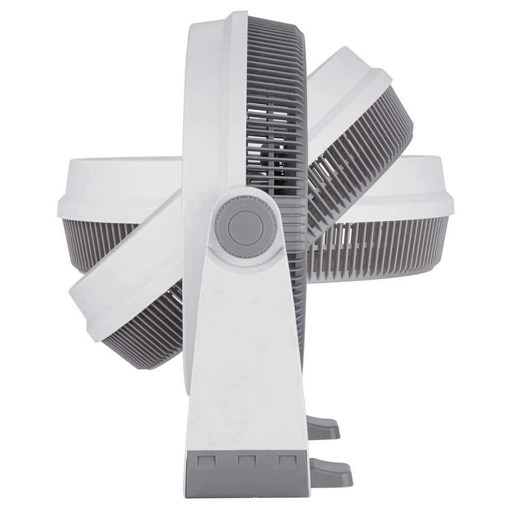 SPT 20 in. 3 Fan Speeds Air Circulator Floor Fan in Light Grey with 110° Pivoting Head and Carry Handle (2)