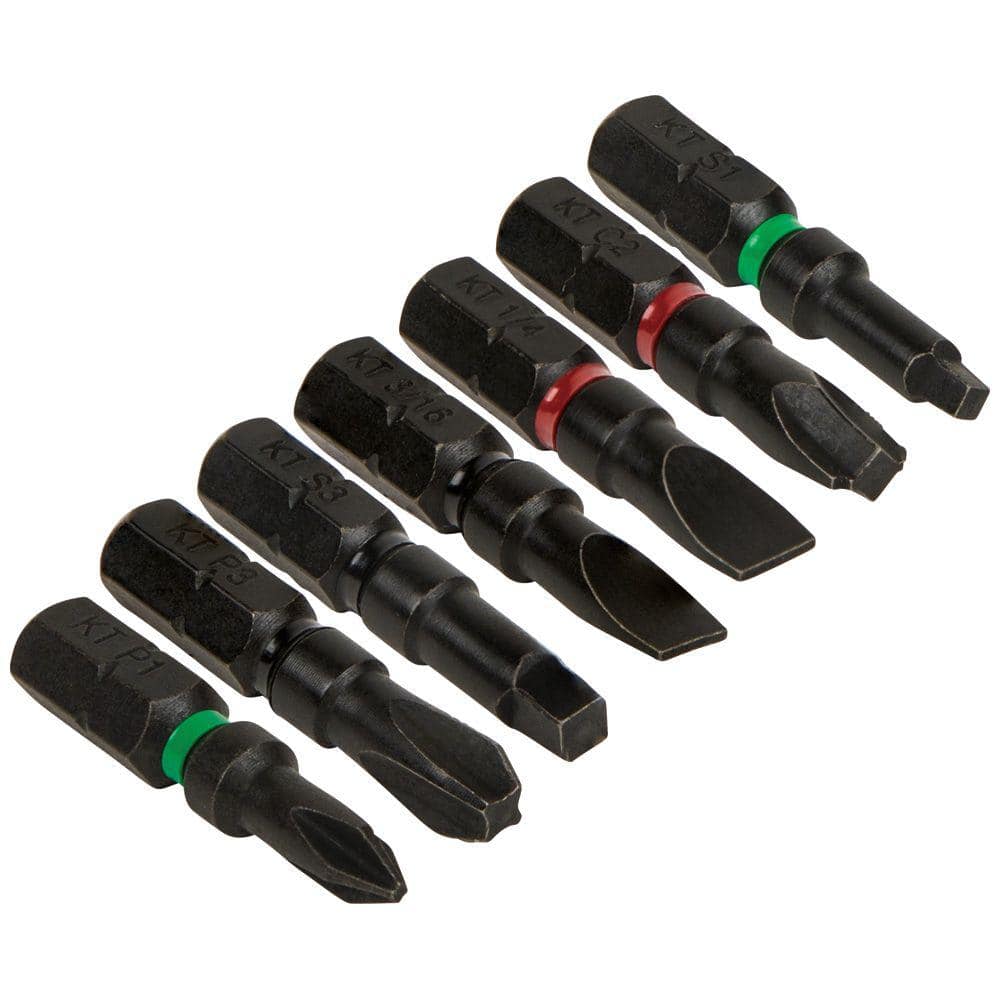 Klein Tools S2 Steel Assorted Pro Impact Power Bit Drill Bit Set (7-Piece) (1)
