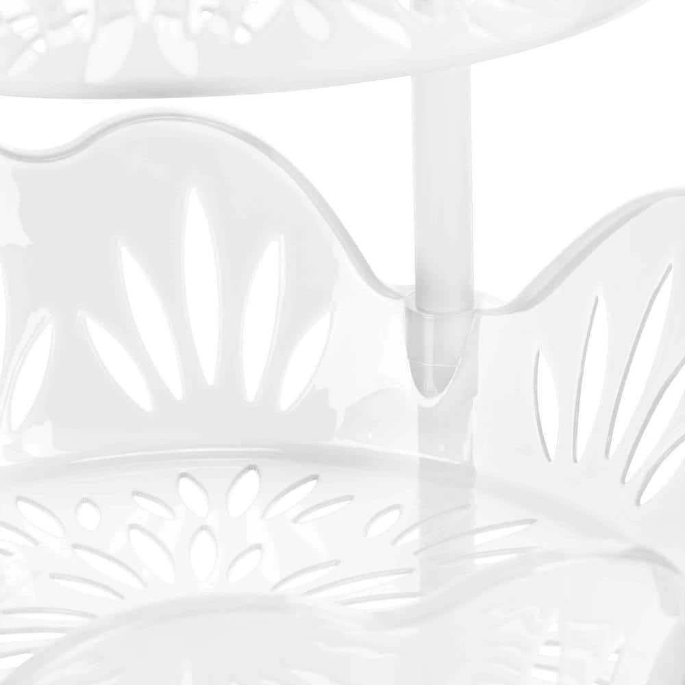 Kitchen Details 4 Tier Large Basket Shelf in White (3)
