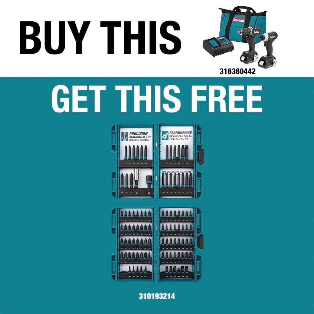 Makita 18V LXT Sub-Compact Lithium-Ion Brushless Cordless 2-piece Combo Kit (Driver-Drill/Impact Driver) 1.5Ah (3)