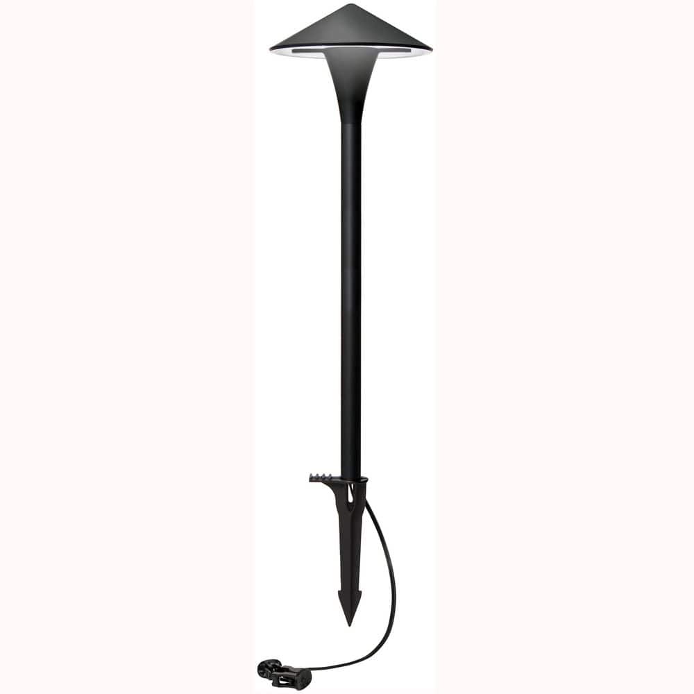 Hampton Bay Anderson Low Voltage Matte Black Hardwired Weather Resistant Outdoor Path Light with MR11 LED Bulb (3)