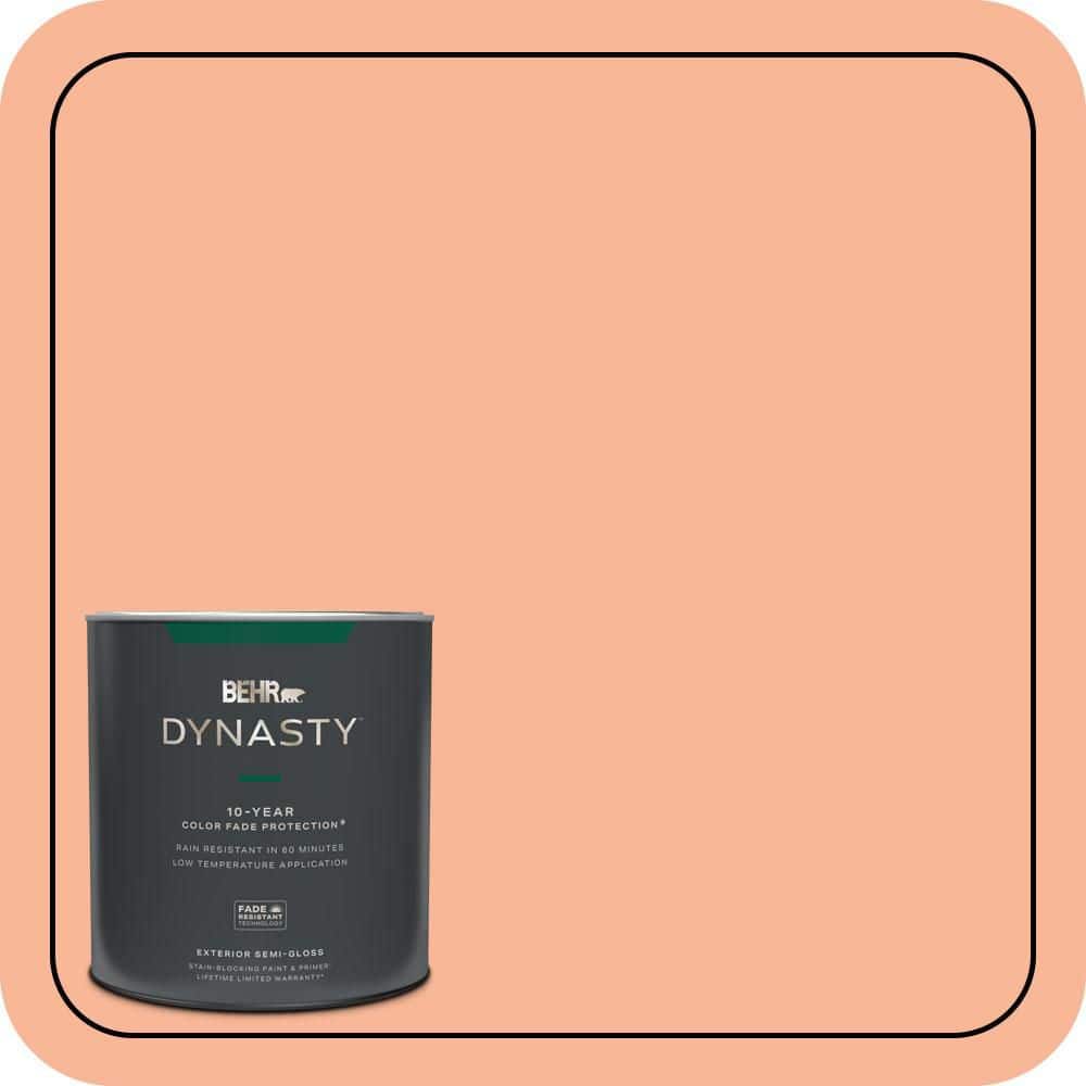 BEHR DYNASTY 1 qt. #P190-3 Melon Sorbet Semi-Gloss Enamel Exterior Stain-Blocking Paint & Primer