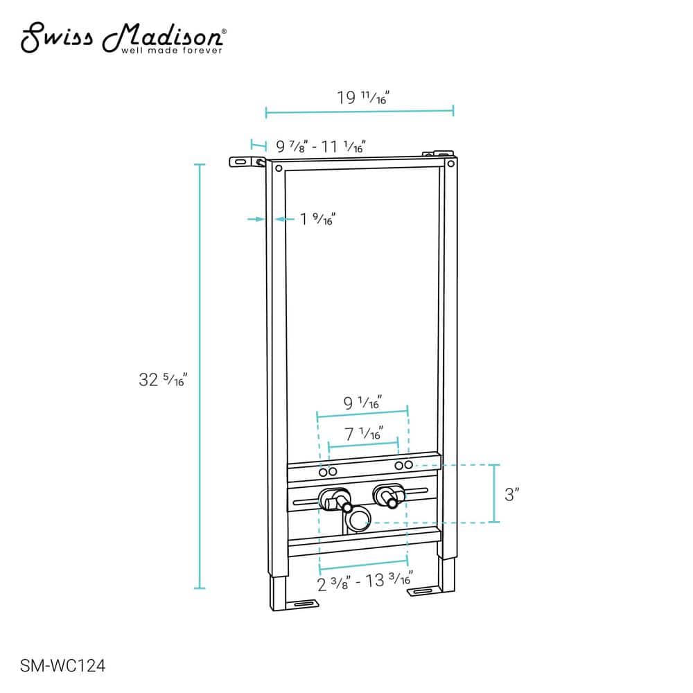 Swiss Madison In-Wall Bidet Carrier System (3)