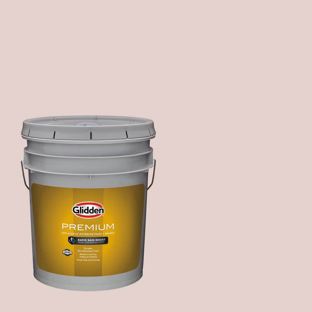 Glidden Premium 5 gal. PPG1060-2 China Silk Satin Exterior Latex Paint (1)