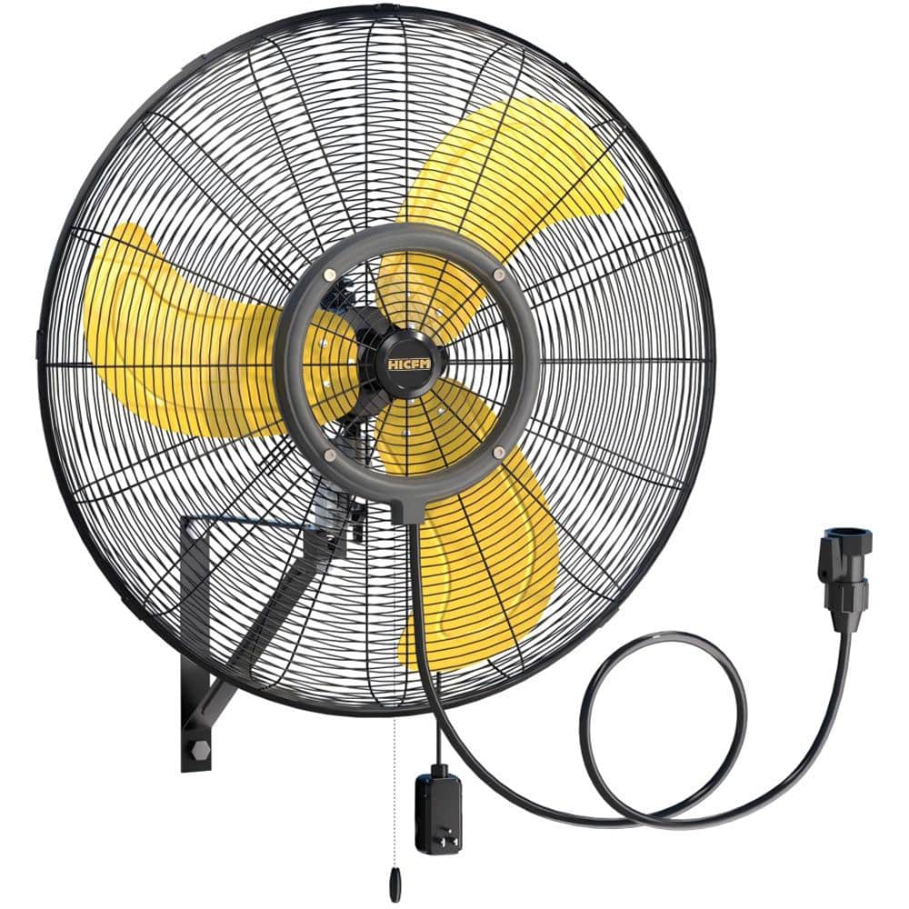 Atemomen 30 in. Misting Outdoor Oscillation Weatherproof Wall Mounted Fan with IP44 Enclosure Motor, 9 FT Cord and GFCI Plug