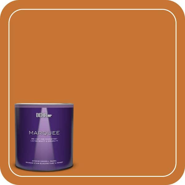 BEHR MARQUEE 1 qt. #S-H-270 October Eggshell Enamel Interior Paint & Primer (2)