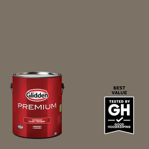 Glidden Premium 1 gal. PPG1000-6 Thunderstruck Semi-Gloss Interior Latex Paint (2)