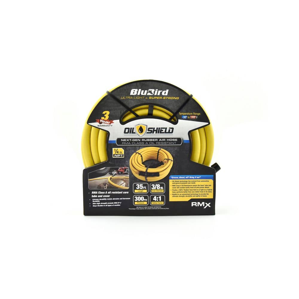 OILSHIELD 3/8 in. x 35 ft. Heavy Duty Rubber Air Hose (1)