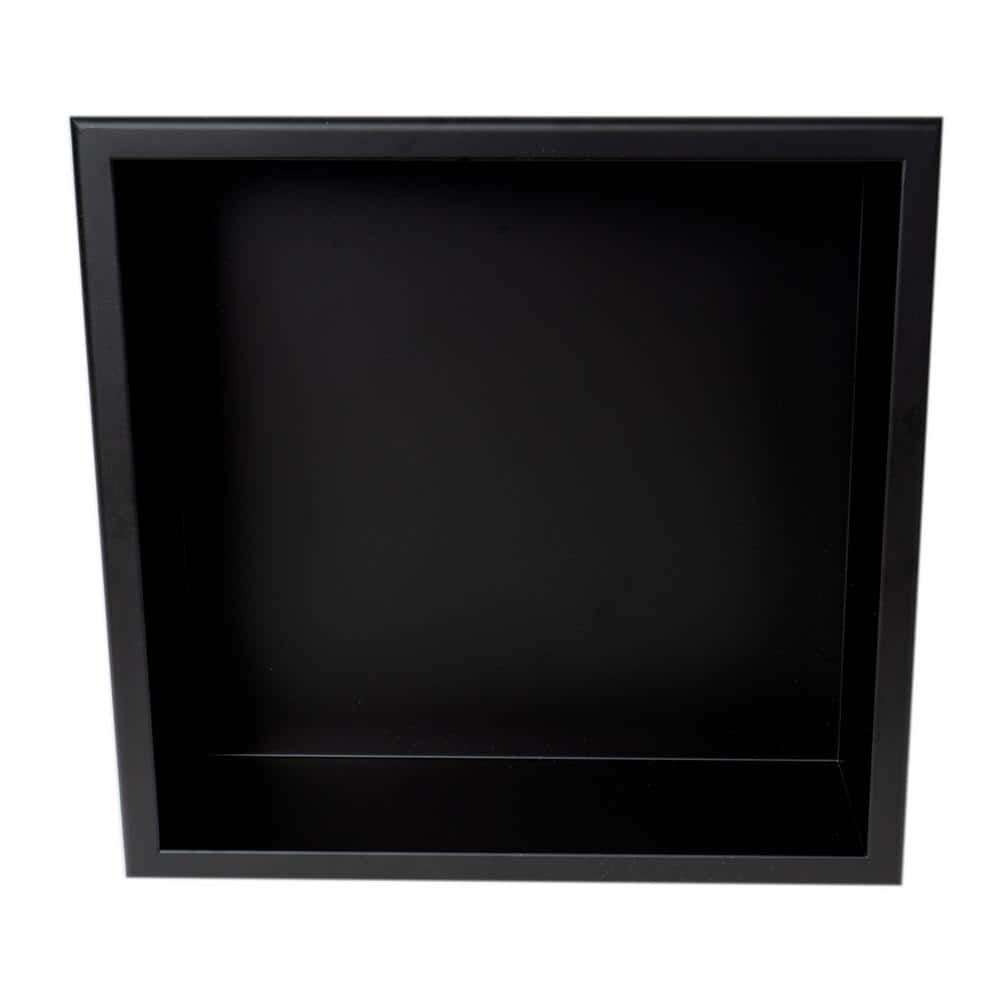 ALFI BRAND Matte Black 16 in. x 16 in. Stainless Steel Niche (3)