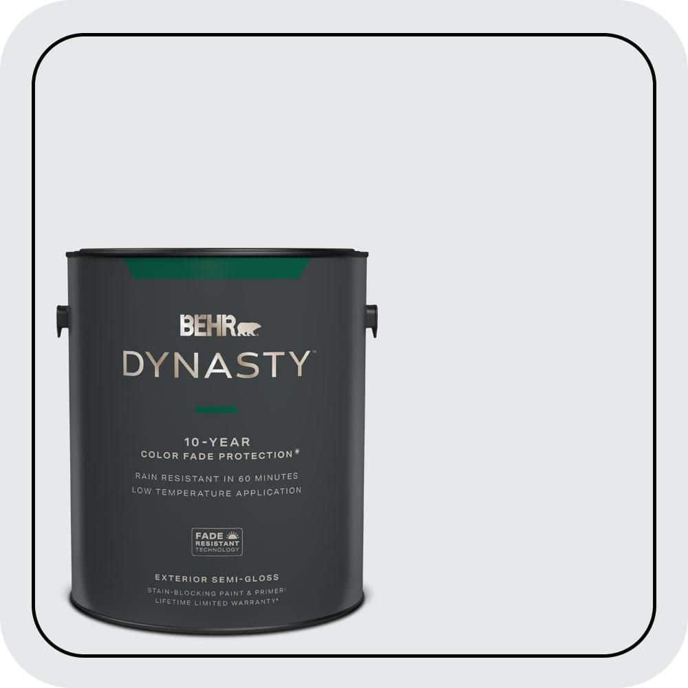 BEHR DYNASTY 1 gal. #PR-W10 Swirling Water Semi-Gloss Exterior Stain-Blocking Paint & Primer