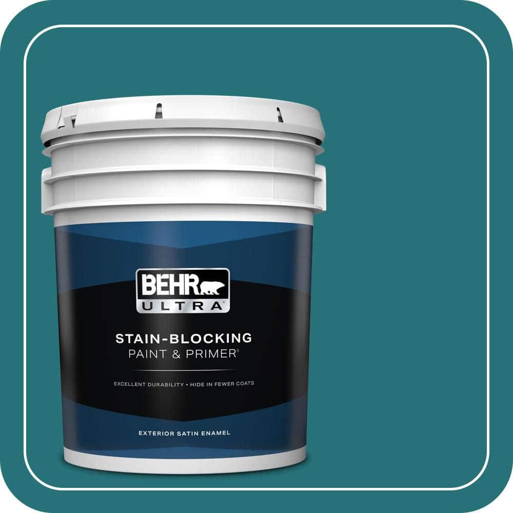 BEHR ULTRA 5 gal. #520D-7 Mosaic Tile Satin Enamel Exterior Paint & Primer