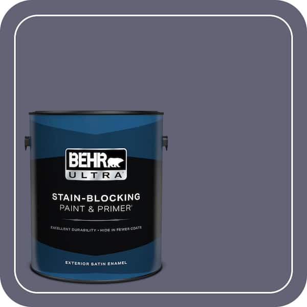 BEHR ULTRA 1 gal. #620F-6 Purple Orchid Satin Enamel Exterior Paint & Primer (2)