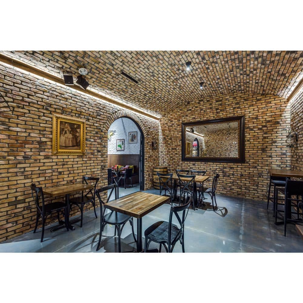 Koni Brick Old Chicago Buff 8.20 in. x 2.50 in. Thin Brick 10.76 sq. ft. Flats Manufactured Stone Siding (2)