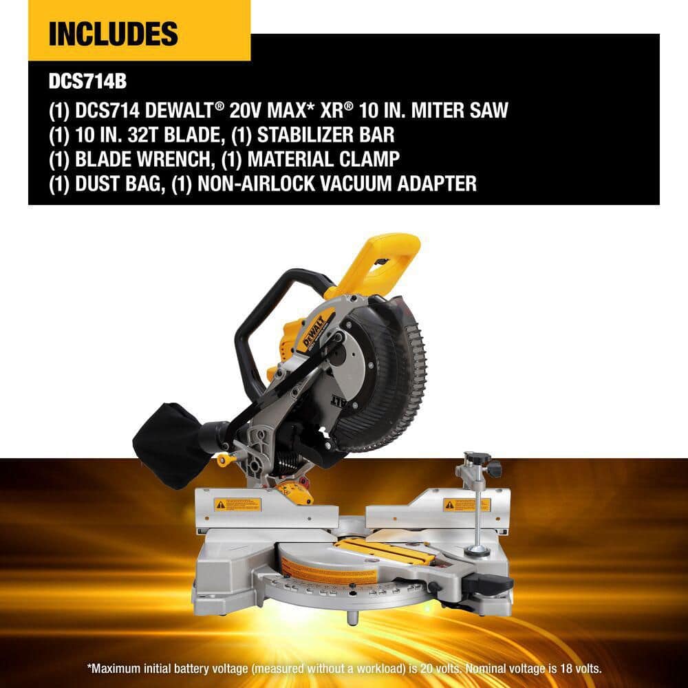 DEWALT 20-Volt MAX XR Cordless 10 in. Dual Bevel Fixed Miter Saw (Tool Only) (2)