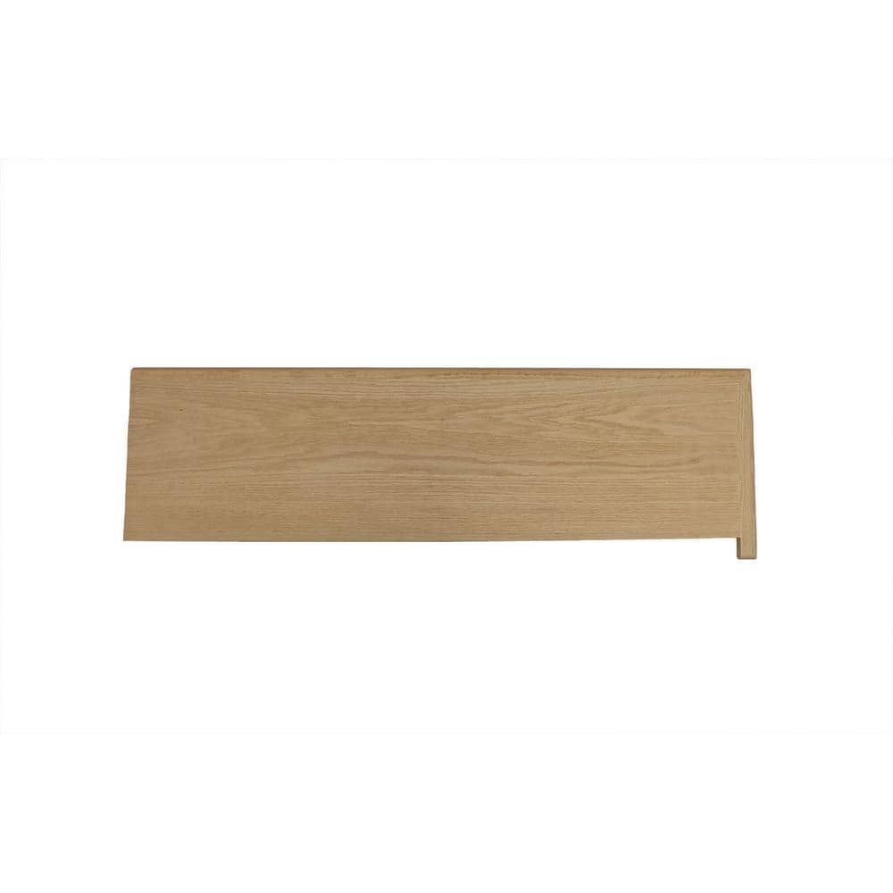 HOUSE OF FARA 1 in. x 11-1/2 in. x 42 in. Red Oak Return Stair Tread