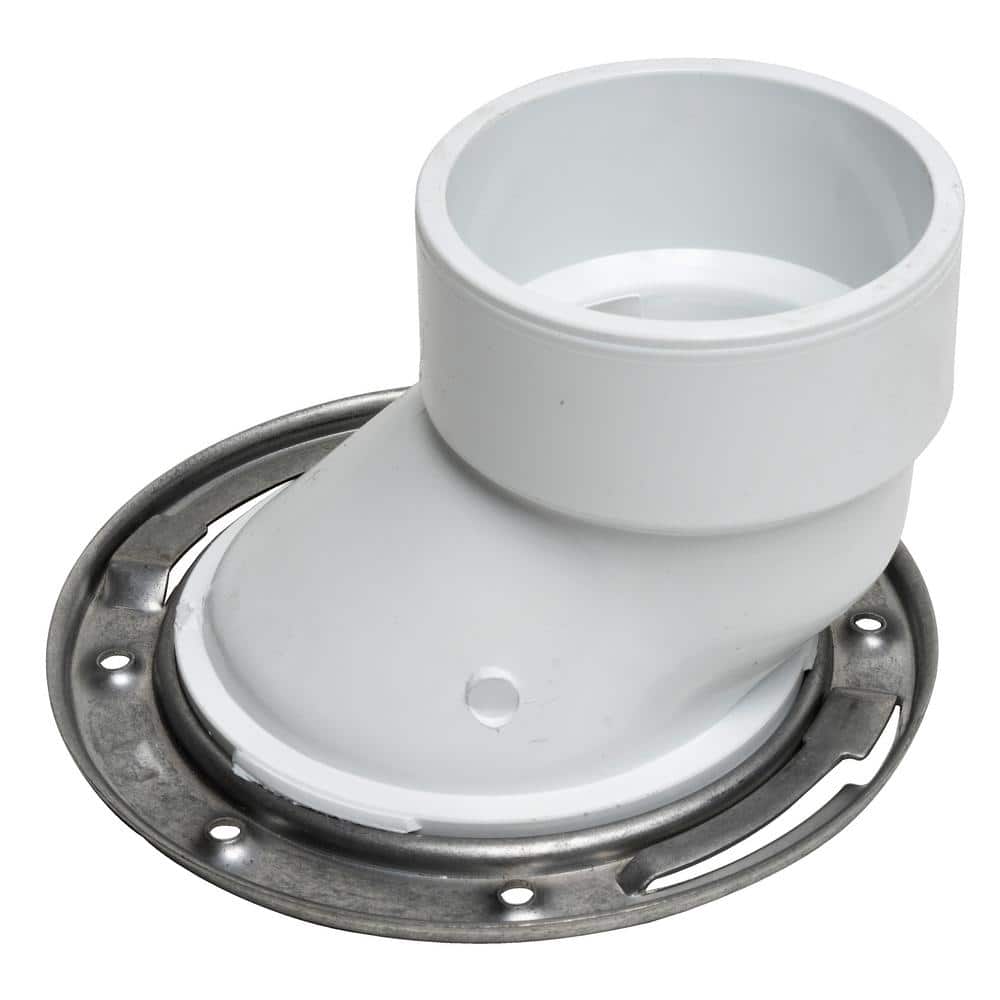 Oatey 3 in. PVC Open Offset Toilet Flange with Stainless Steel Ring (3)