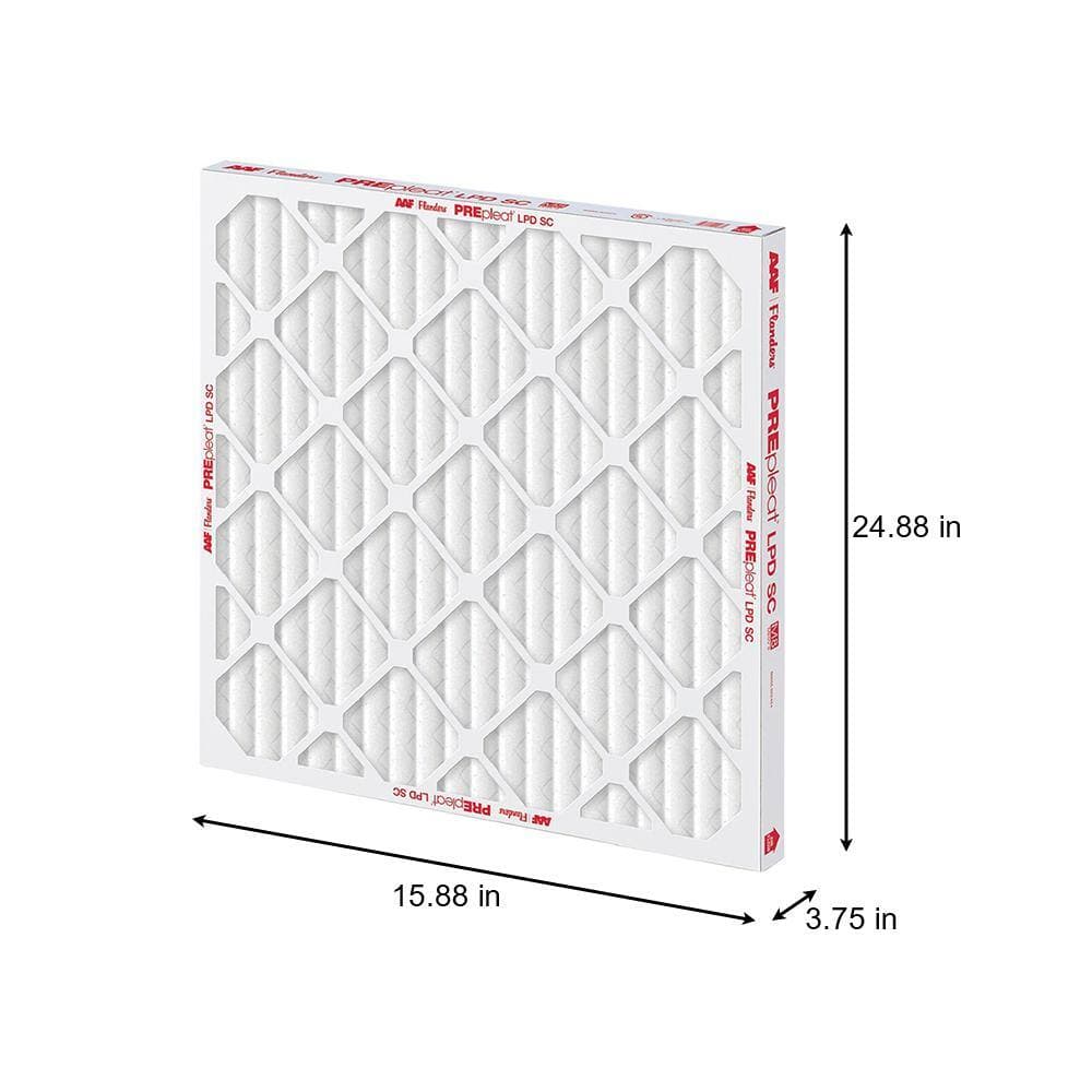 AAF Flanders 16 x 25 x 4 Pre-Pleat 40 Pleated MERV 8 Air Filter (3)