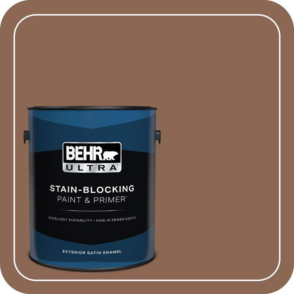 BEHR ULTRA 1 gal. #PPU3-17 Clay Pot Satin Enamel Exterior Paint & Primer