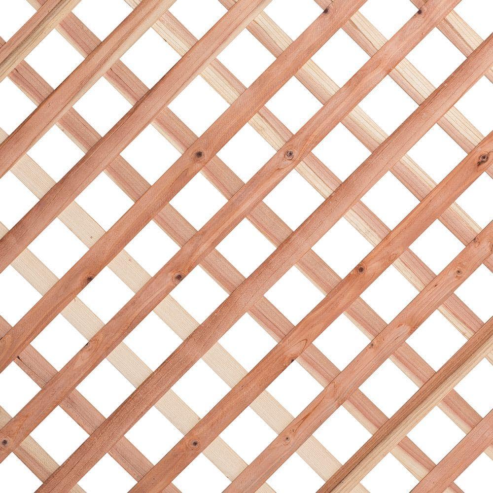 Unbranded 7/16 in. x 4 ft. x 8 ft. Redwood Architectural Unframed Lattice (2)