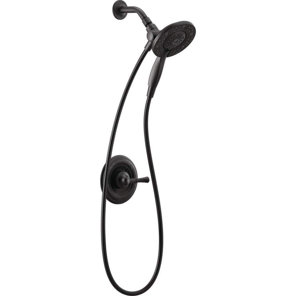 Delta Chamberlain In2ition 2-in-1 Rough-in Valve Included Single-Handle 4-Spray Shower Faucet 1.75 GPM in Matte Black (1)