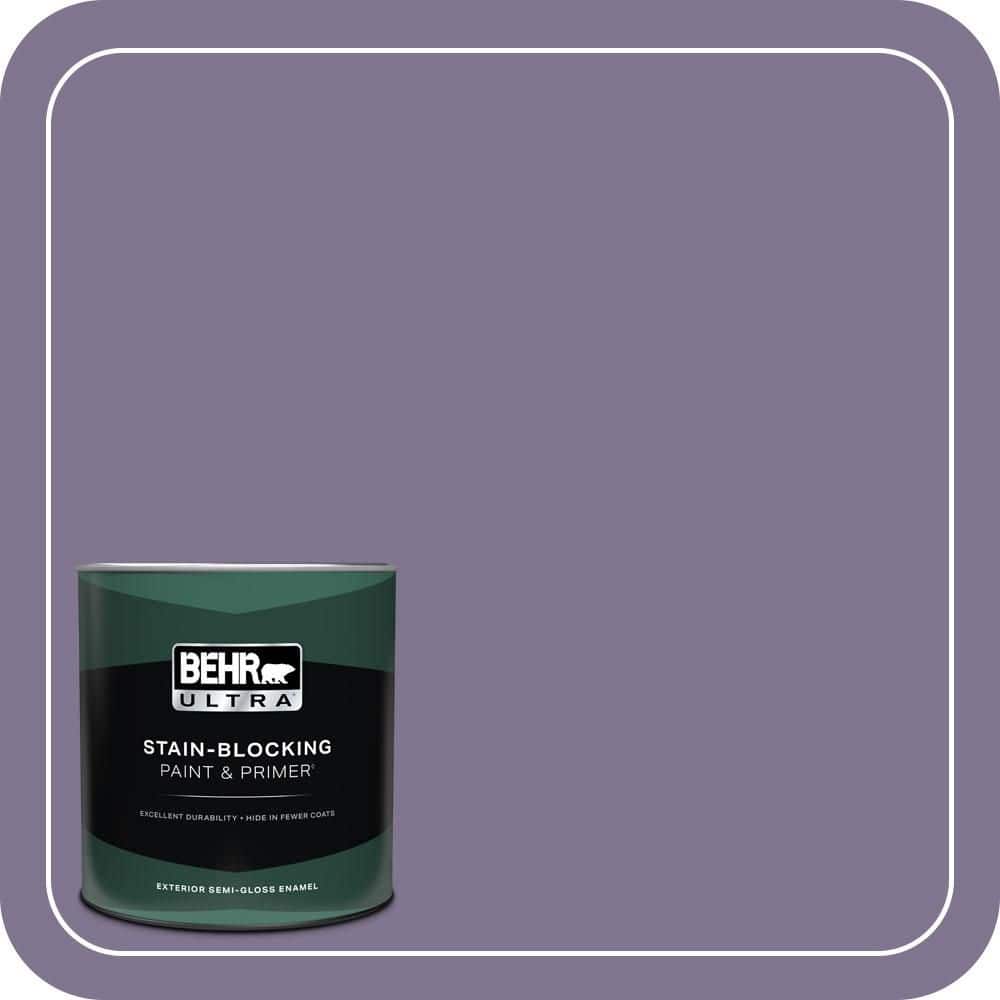 BEHR ULTRA 1 qt. #650F-5 Purple Statice Semi-Gloss Enamel Exterior Paint & Primer (1)