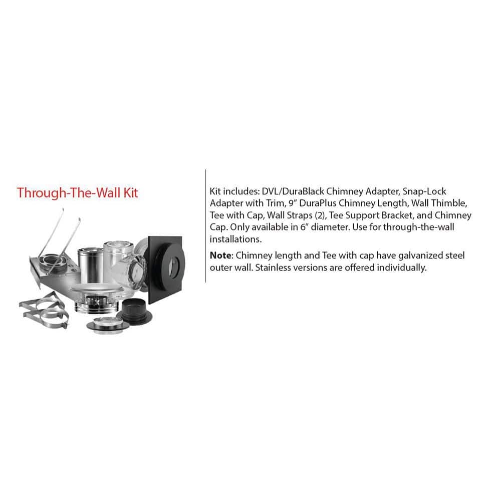 DuraVent DuraPlus All-Fuel Chimney 6in. Diameter Through-The-Wall Kit (2)