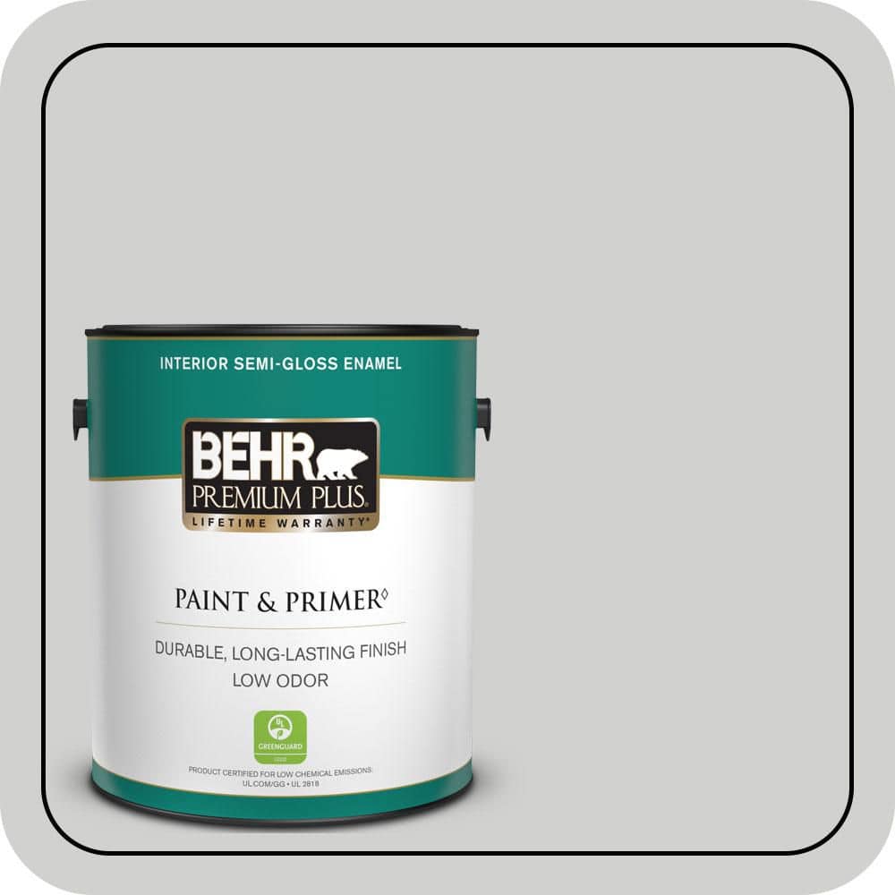BEHR PREMIUM PLUS 1 gal. #PPU26-15 Halation Semi-Gloss Enamel Low Odor Interior Paint & Primer