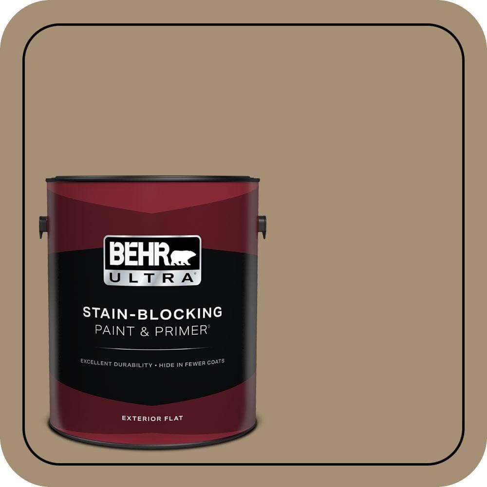 BEHR ULTRA 1 gal. #N300-5 Hidden Treasure Flat Exterior Paint & Primer