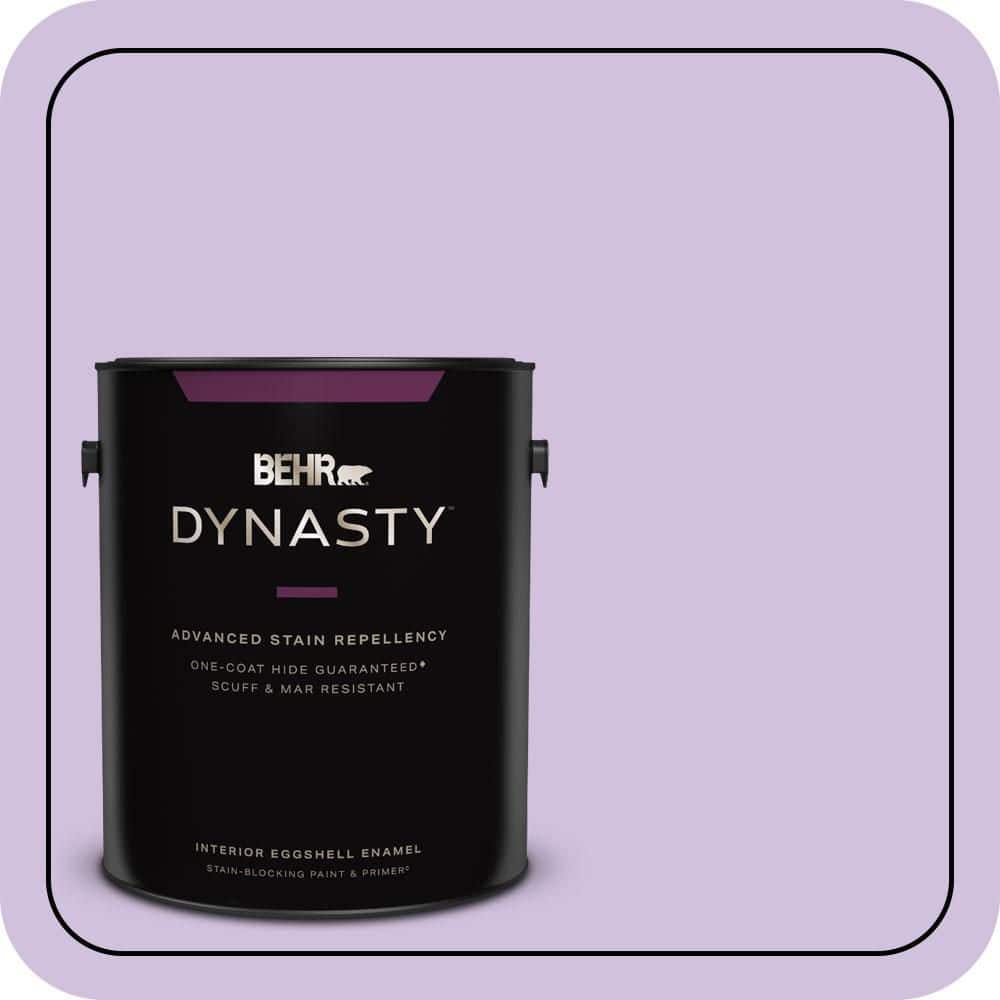 BEHR DYNASTY 1 gal. #650A-3 Fresh Heather Eggshell Enamel Interior Stain-Blocking Paint & Primer