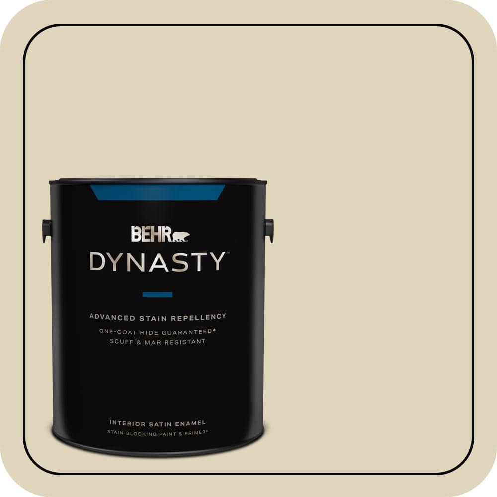 BEHR DYNASTY 1 gal. #S330-2 Caraway Seeds Satin Enamel Interior Stain-Blocking Paint and Primer