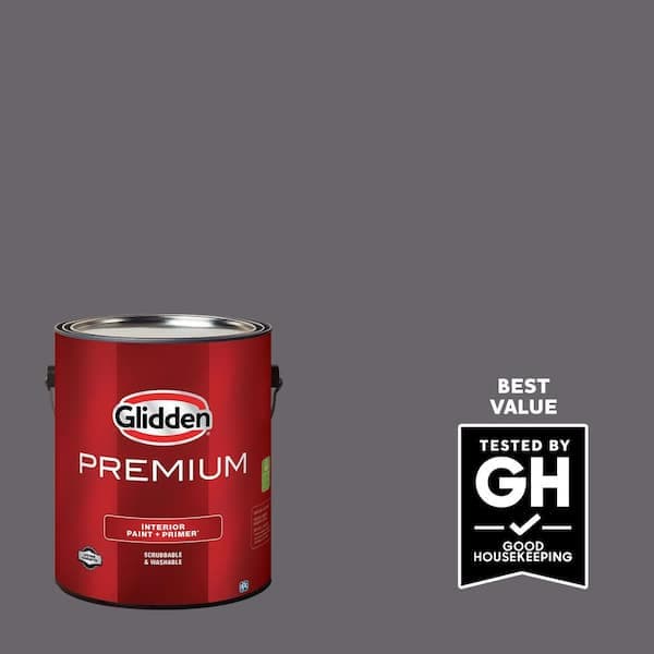 Glidden Premium 1 gal. #PPG1003-6 Cracked Slate Satin Interior Latex Paint (2)