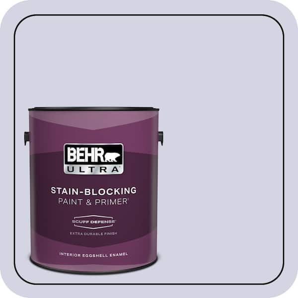 BEHR ULTRA 1 gal. #PPU16-08 Hint of Violet Extra Durable Eggshell Enamel Interior Paint & Primer (2)