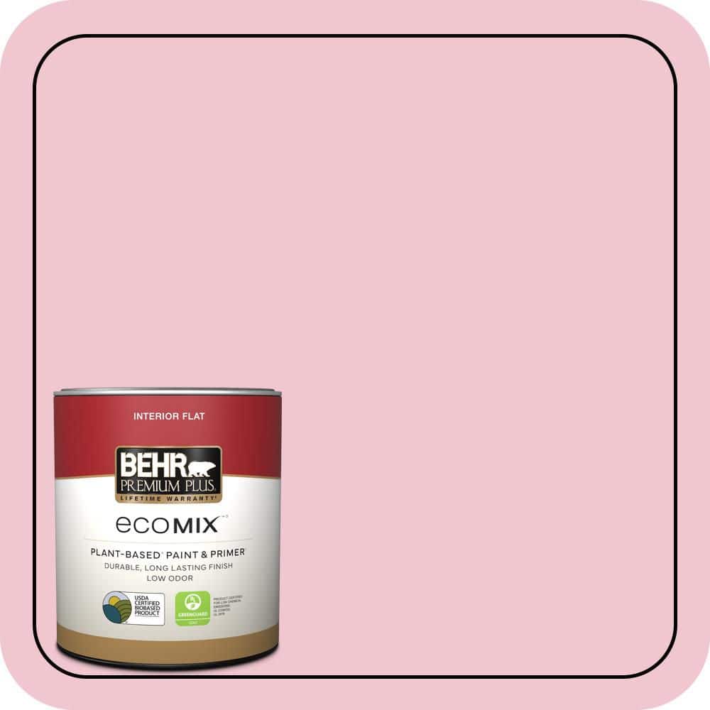 BEHR PREMIUM PLUS 1 qt. #P140-2 Sweetheart Flat EcoMix Plant-Based Interior Paint & Primer (1)