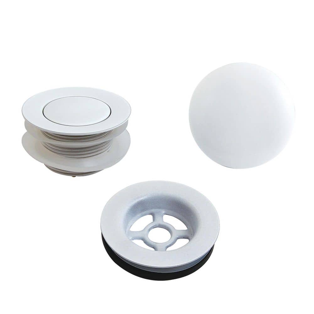 Kingston Brass Trimscape 2-11/16 in. Brass Tub Drain in White