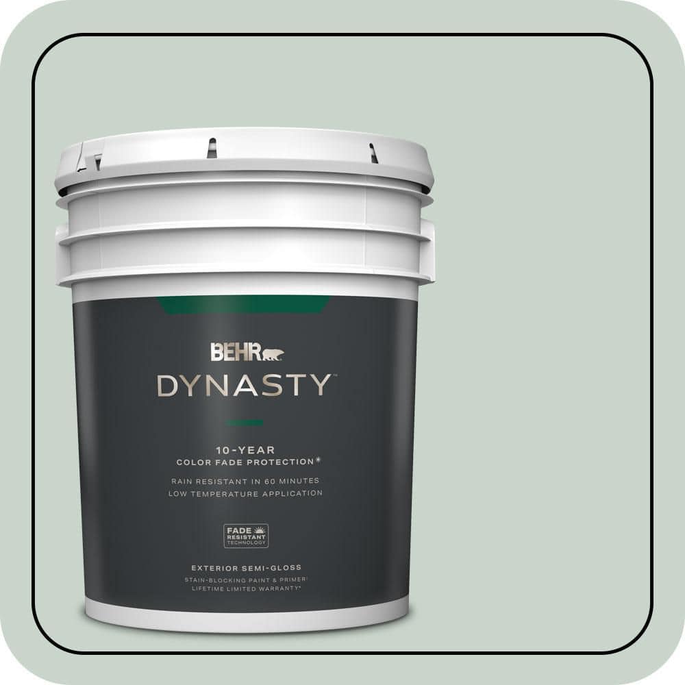 BEHR DYNASTY 5 gal. #460E-2 Valley Mist Semi-Gloss Exterior Stain-Blocking Paint & Primer