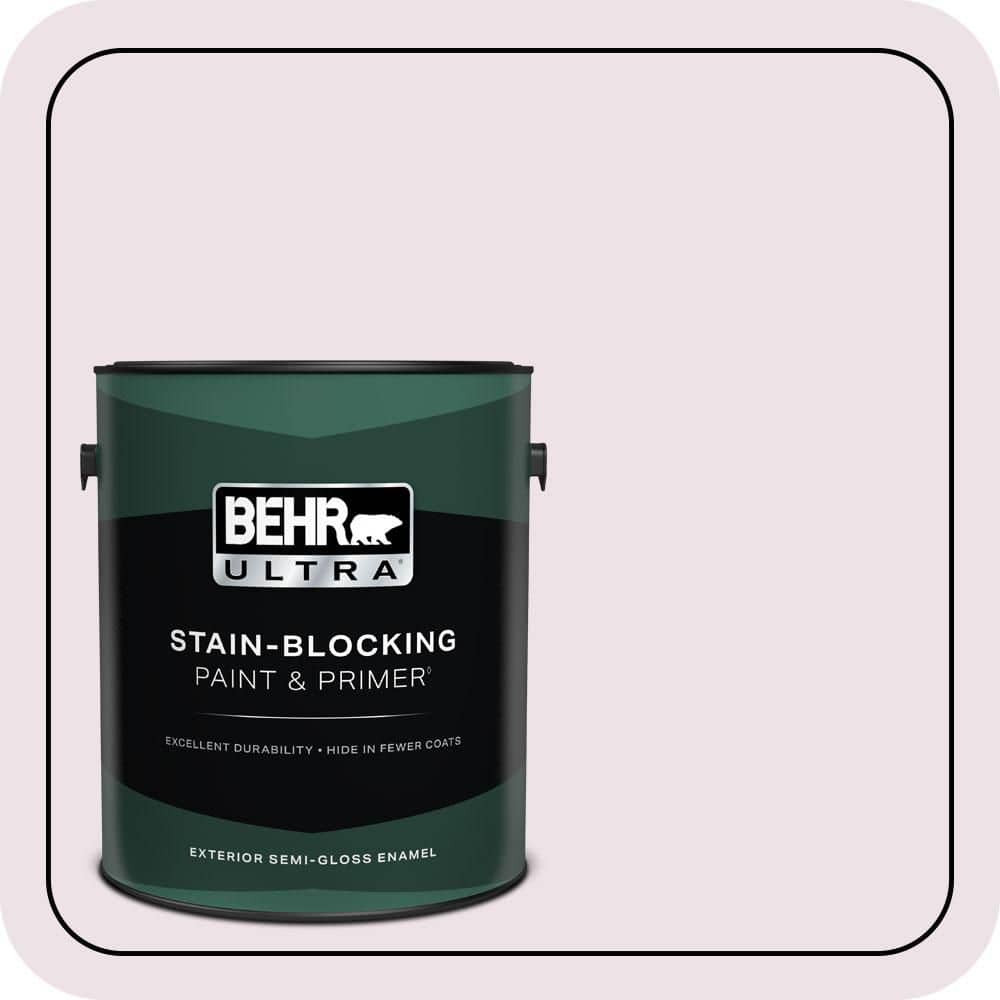 BEHR ULTRA 1 gal. #670C-2 Petal Dust Semi-Gloss Enamel Exterior Paint & Primer