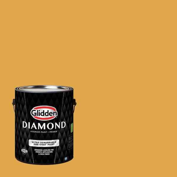 Glidden Diamond 1 gal. PPG1209-6 Brass Mesh Satin Interior Paint with Primer (2)