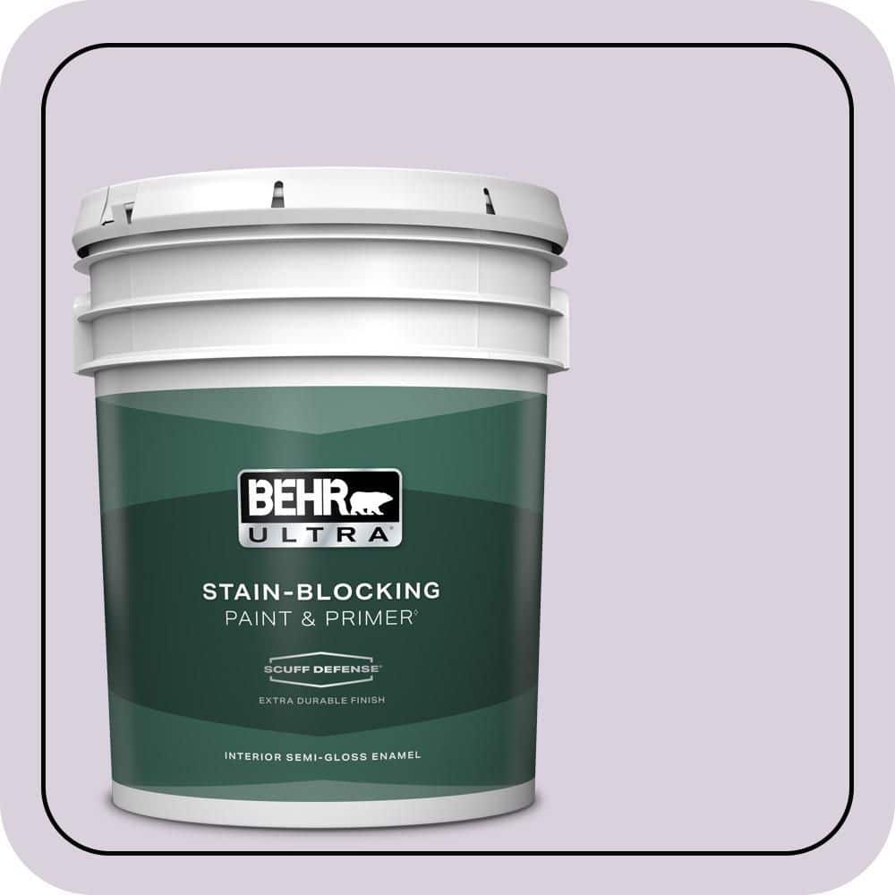 BEHR ULTRA 5 gal. #S100-1 Spring Bouquet Extra Durable Semi-Gloss Enamel Interior Paint & Primer