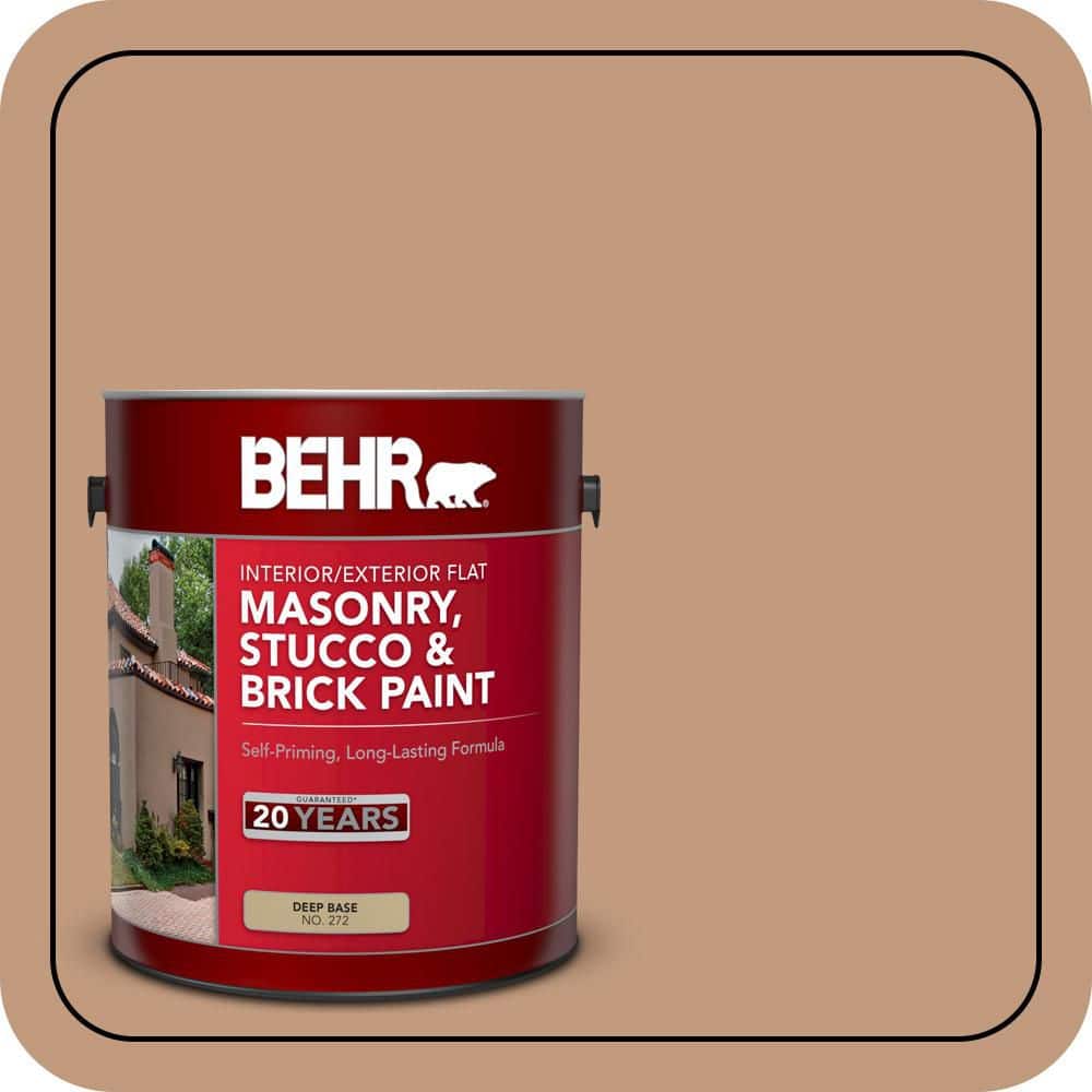 BEHR 1 gal. #PPU3-12 Egyptian Pyramid Flat Interior/Exterior Masonry, Stucco and Brick Paint