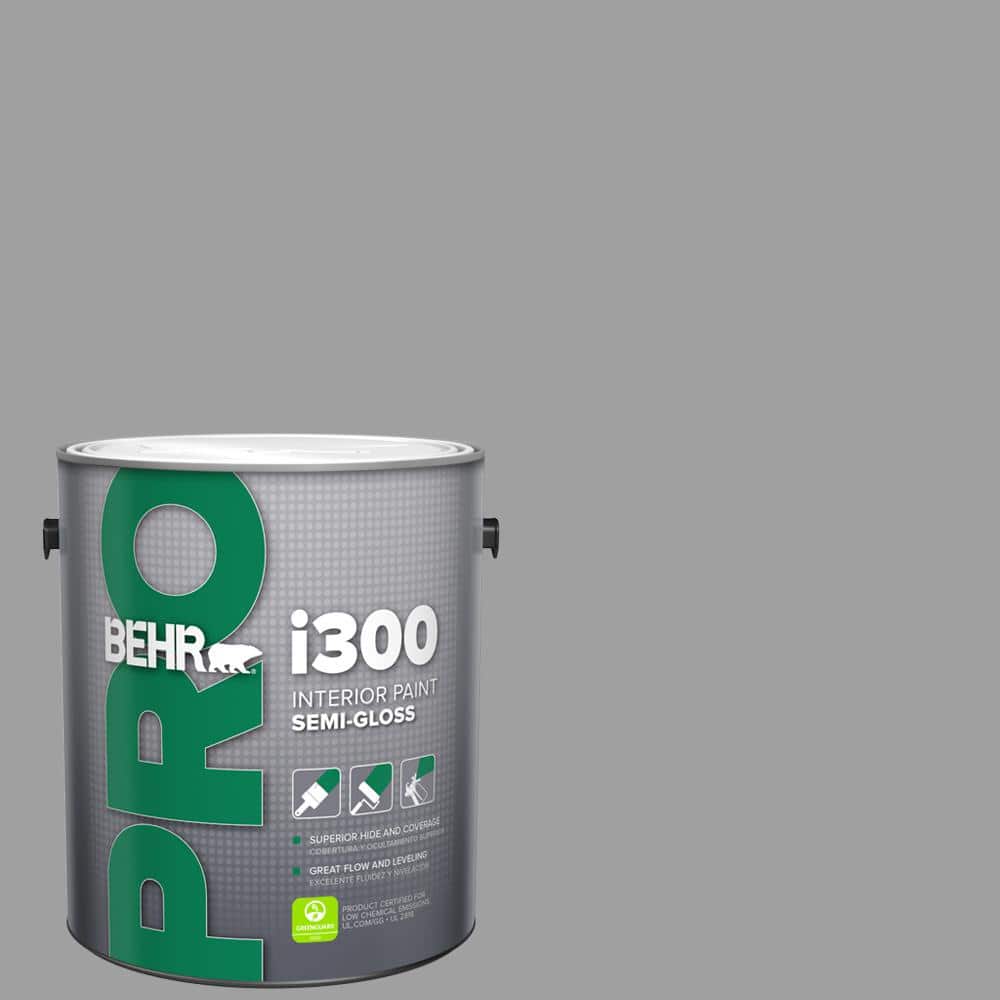 BEHR PRO 1 gal. #PPU26-06 Elemental Gray Semi-Gloss Interior Paint