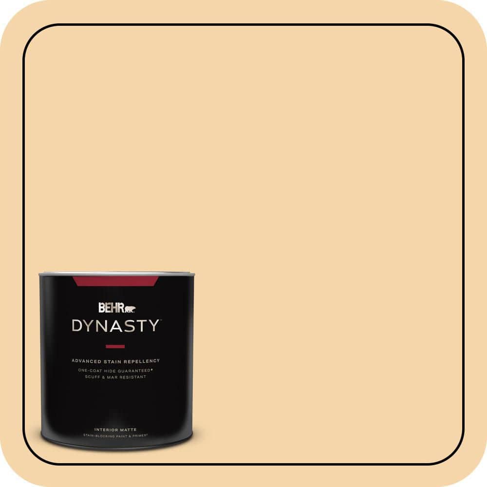 BEHR DYNASTY 1 qt. #PPU6-08 Pale Honey Matte Interior Stain-Blocking Paint & Primer