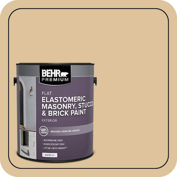 BEHR PREMIUM 1 gal. #S310-3 Natural Twine Elastomeric Masonry, Stucco and Brick Exterior Paint (2)