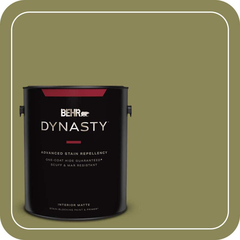 BEHR DYNASTY 1 gal. #S340-6 Fertile Green Matte Interior Stain-Blocking Paint & Primer