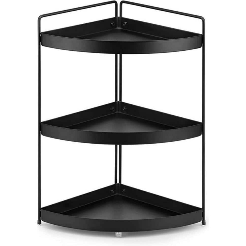 Dyiom 2 Tier Corner Shelf Rack Kitchen Counter Cabinet Bathroom Organizer Makeup Cosmetic Countertop Organization and Storage