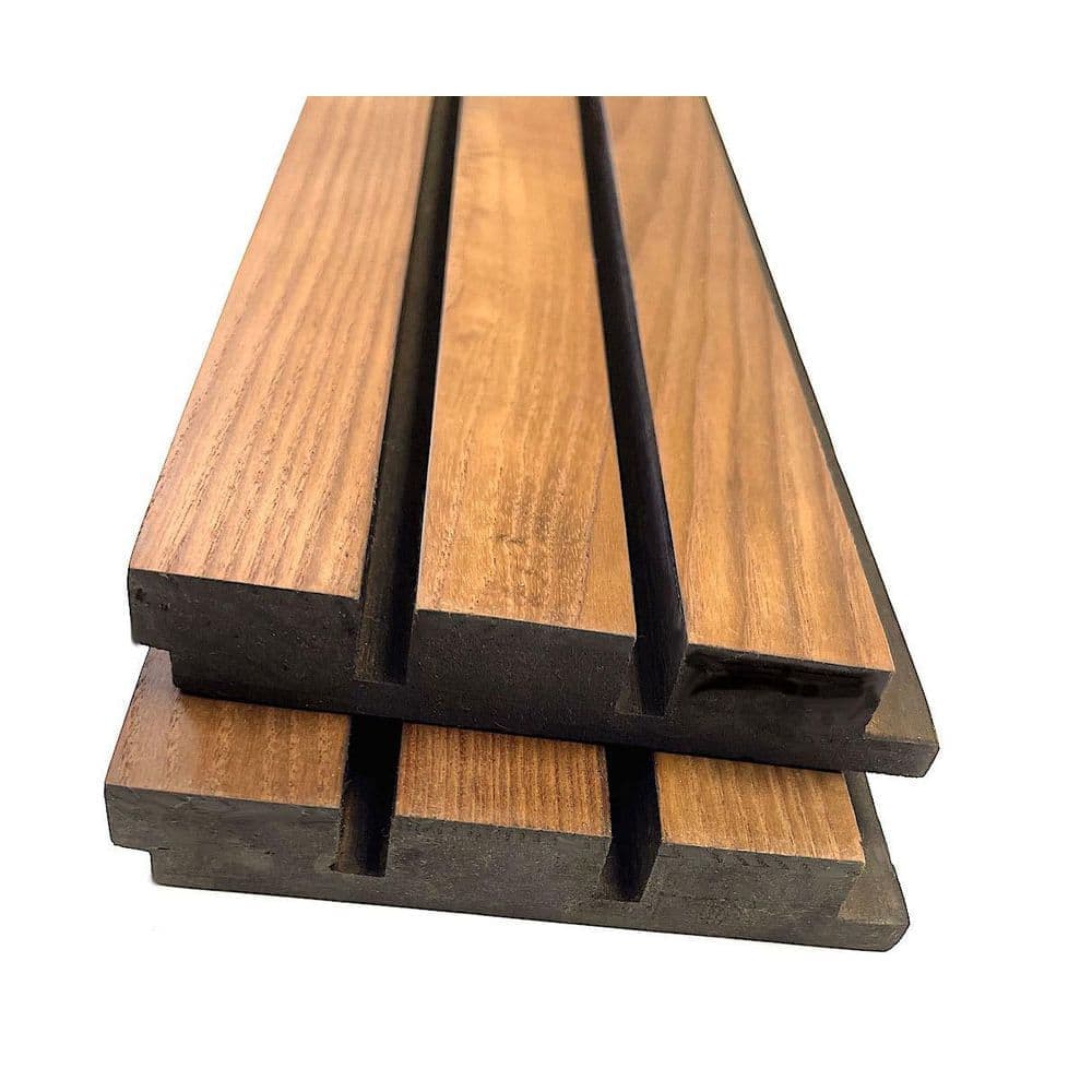 WellDone 1 in. x 6 in. x 8 ft. Clear Grade Thermo-Treated Premium Ash Lumber Fluted Siding Board in Gold (16.7 SF in 5-Pack)